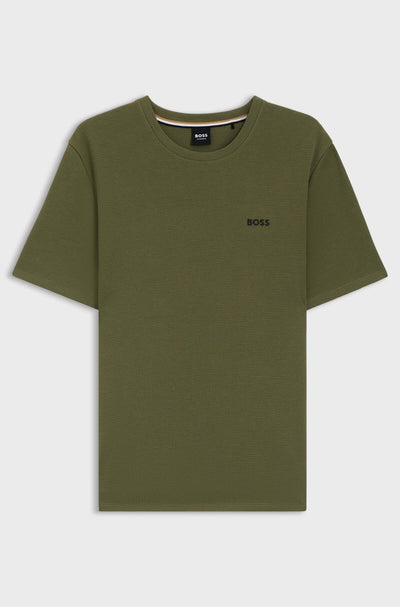 BOSS Mens Waffle Lounge T-Shirt Cotton Blend Pyjama Sleepwear Top
