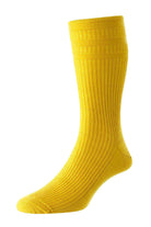 HJ Hall Wool Softop Socks, HJ90 Pack of 3, Orange/Burgundy/Mustard