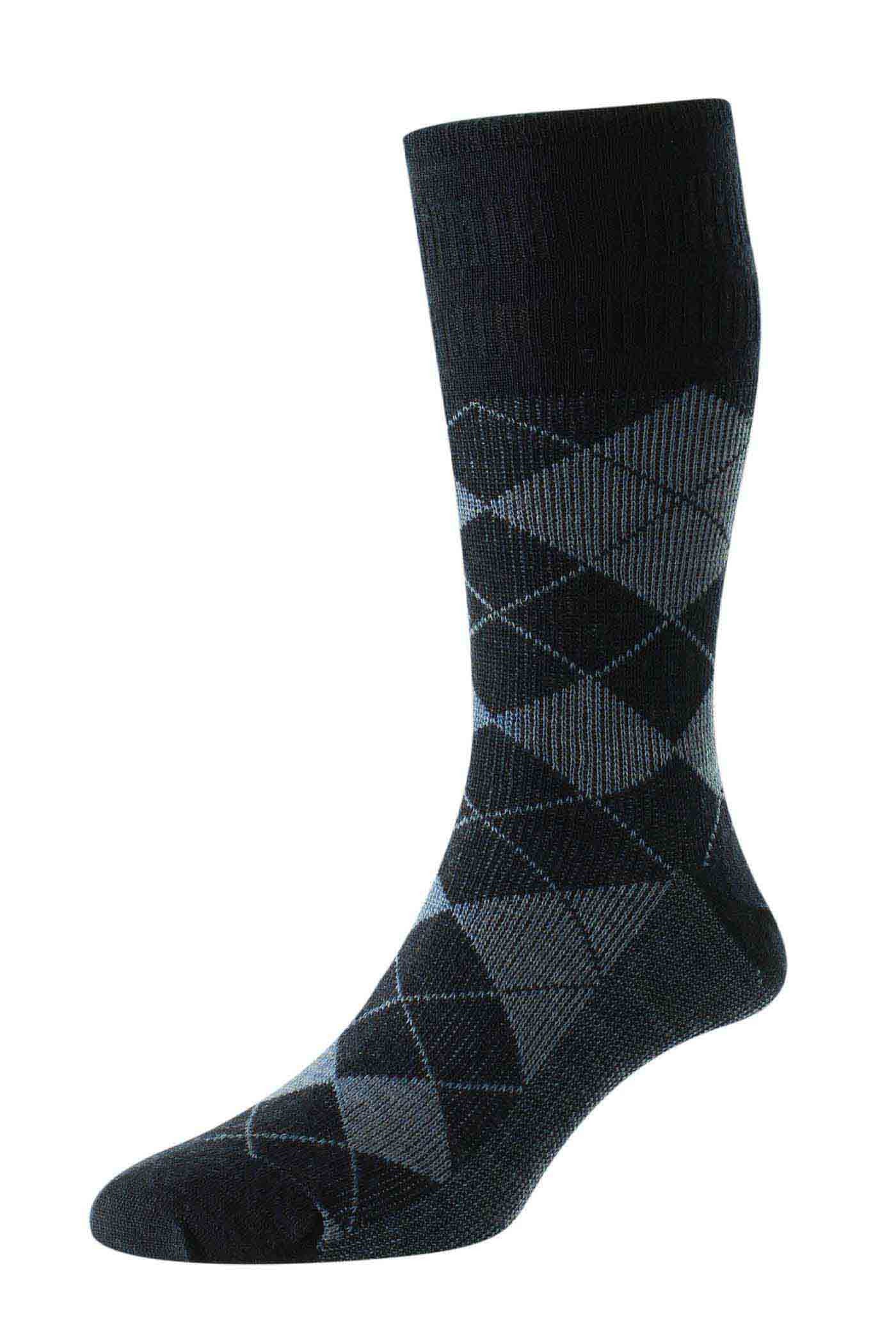 HJ Hall Argyle Softop Non Elastic - HJ96 Men's Wool Softop Socks