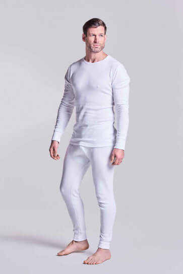 HJ Hall Cotton Rich Thermal Long Sleeve Top - White