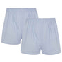 HJ Hall 2 Pack Pure Cotton Woven Boxers - Light Blue