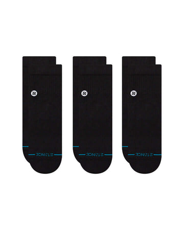Stance Icon Quarter Socks 3 Pack – Cushioned Cotton Everyday Socks