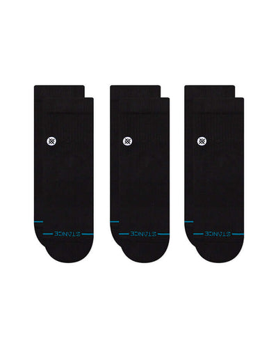 Stance Icon Quarter Socks 3 Pack – Cushioned Cotton Everyday Socks