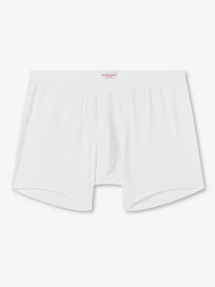 Derek Rose Men's Jack Trunks Pima Cotton Stretch -White