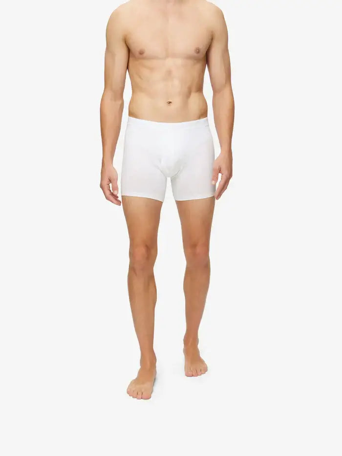Derek Rose Men's Jack Trunks Pima Cotton Stretch -White