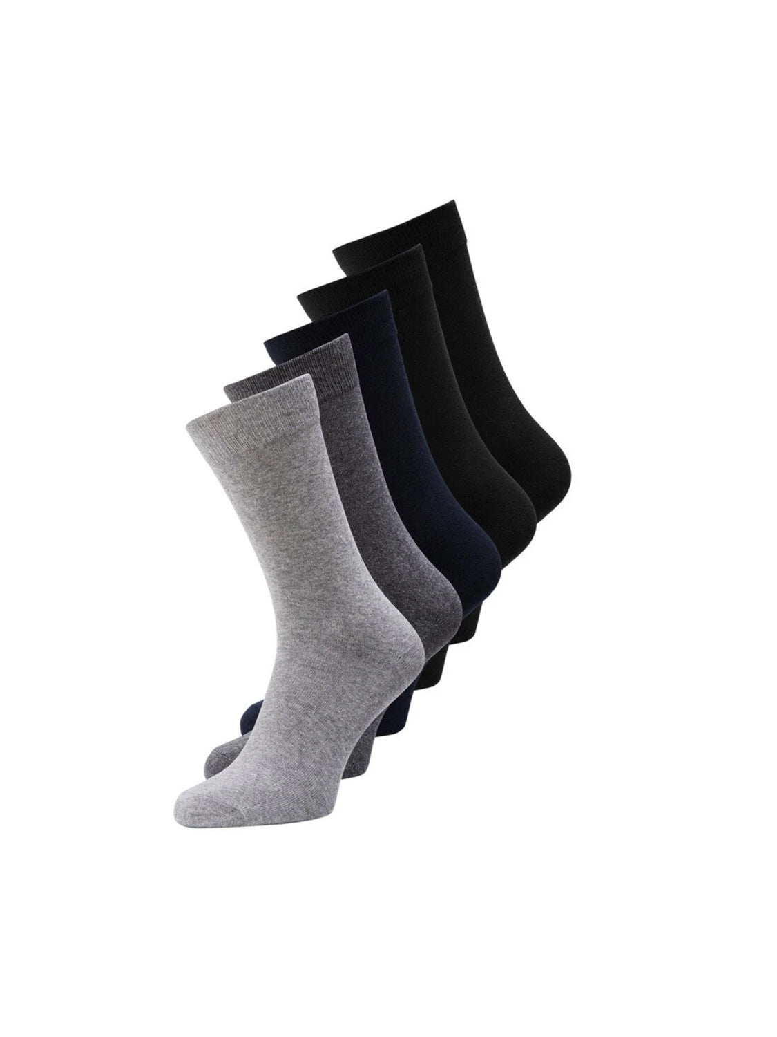 Jack & Jones - 5 Pack Jacjens Socks Grey/Dark Grey Melange