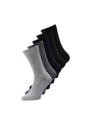 Jack & Jones - 5 Pack Jacjens Socks Grey/Dark Grey Melange