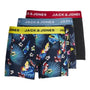 Jack & Jones Jacflower Bird Trunks 3 Pack Cotton Stretch Boxers - Multi Print