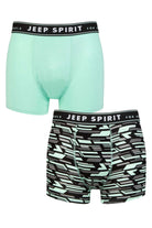 Jeep 2 Pack Men's Camo Print Bamboo Boxers - Fitted Trunks
