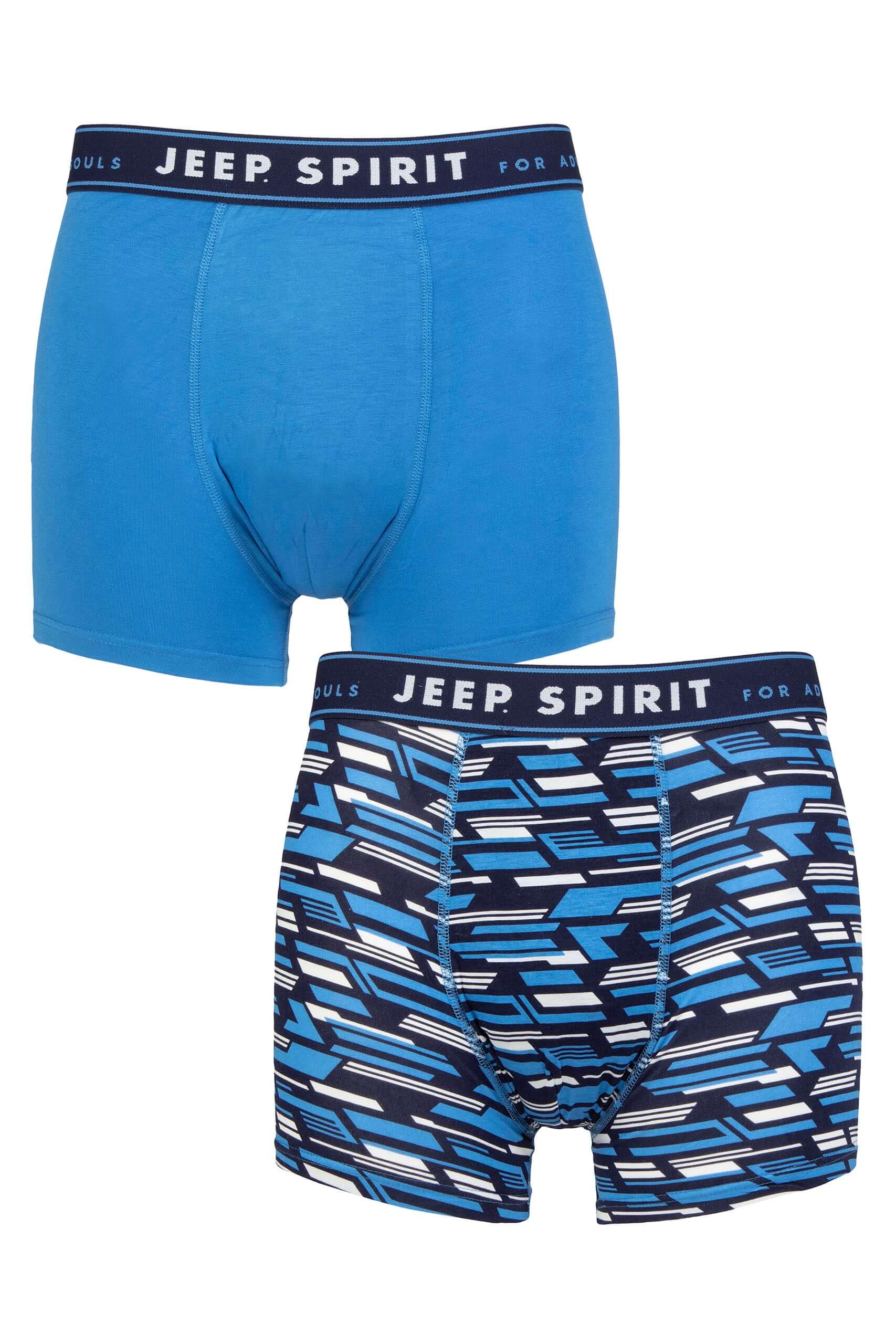 Jeep 2 Pack Men's Camo Print Bamboo Boxers - Fitted Trunks