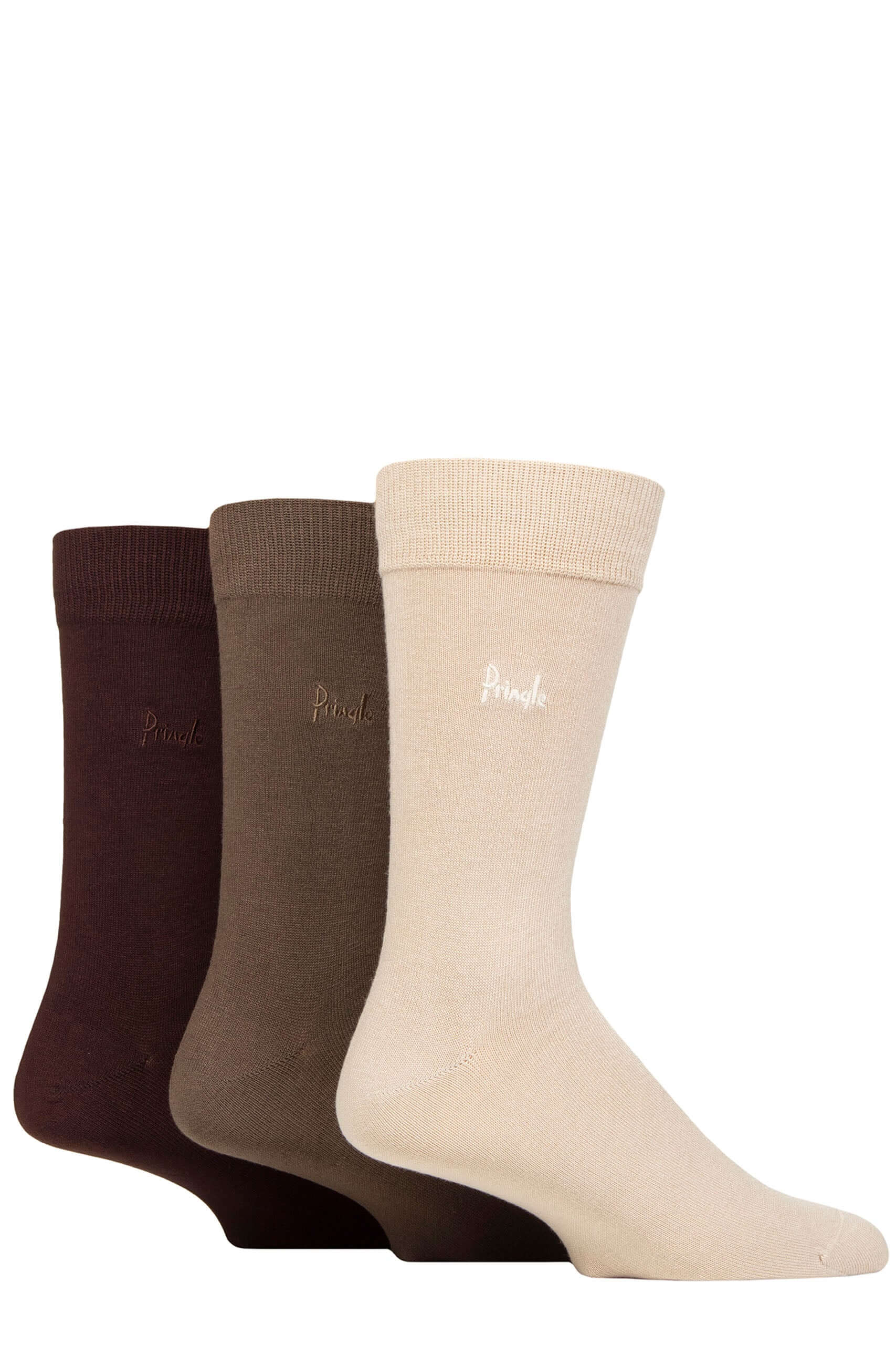 Pringle 3 Pair Men's Plain Rupert Bamboo Socks