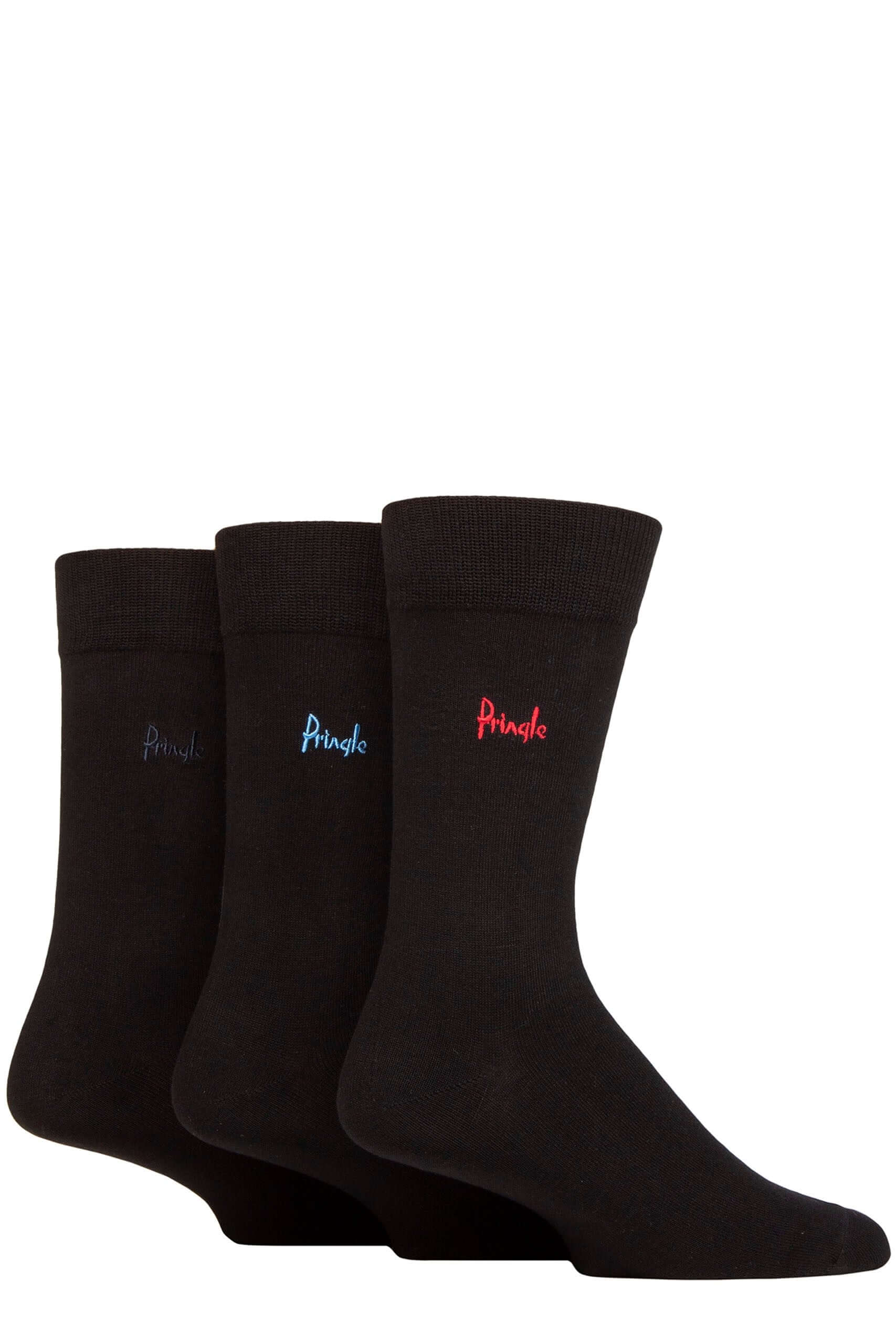 Pringle 3 Pair Men's Plain Rupert Bamboo Socks