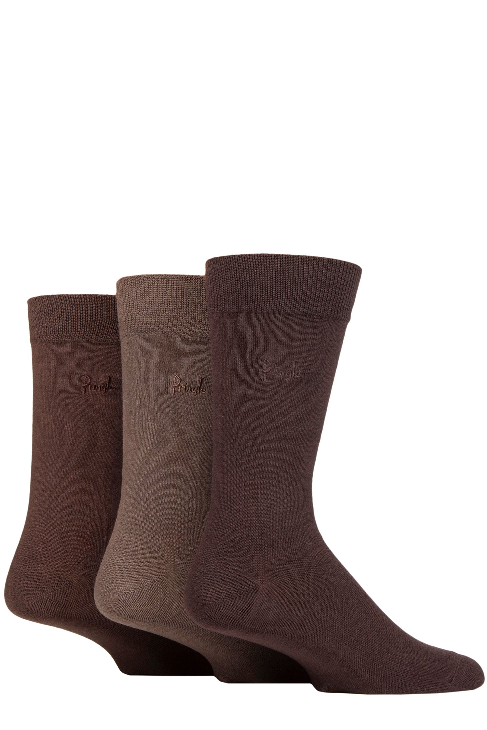 Pringle 3 Pair Men's Plain Rupert Bamboo Socks