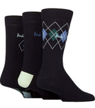 Pringle 3 Pack Cotton and Recycled Polyster Men's Arglye Socks - Size ( 7-11 )