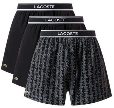 Lacoste Cotton Poplin Boxers 3 Pack | Woven Comfort Cut