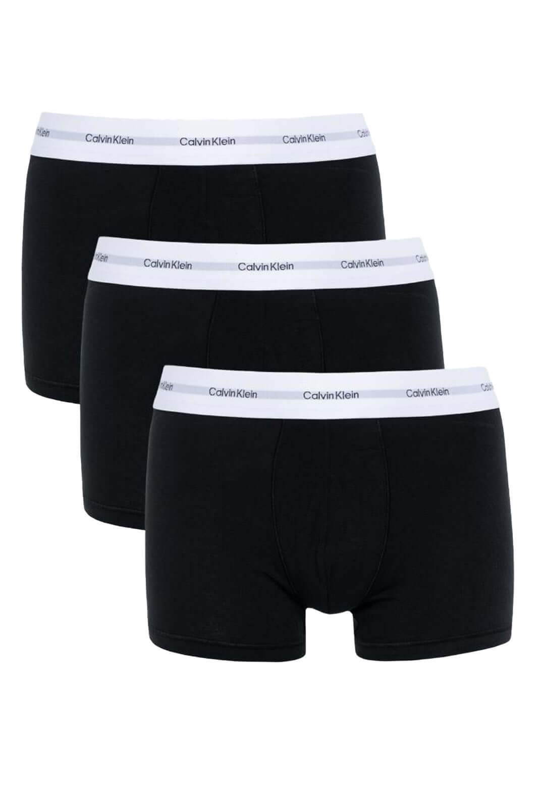 Calvin Klein 3 Pack Trunks – Cotton Modal Stretch Underwear, Black