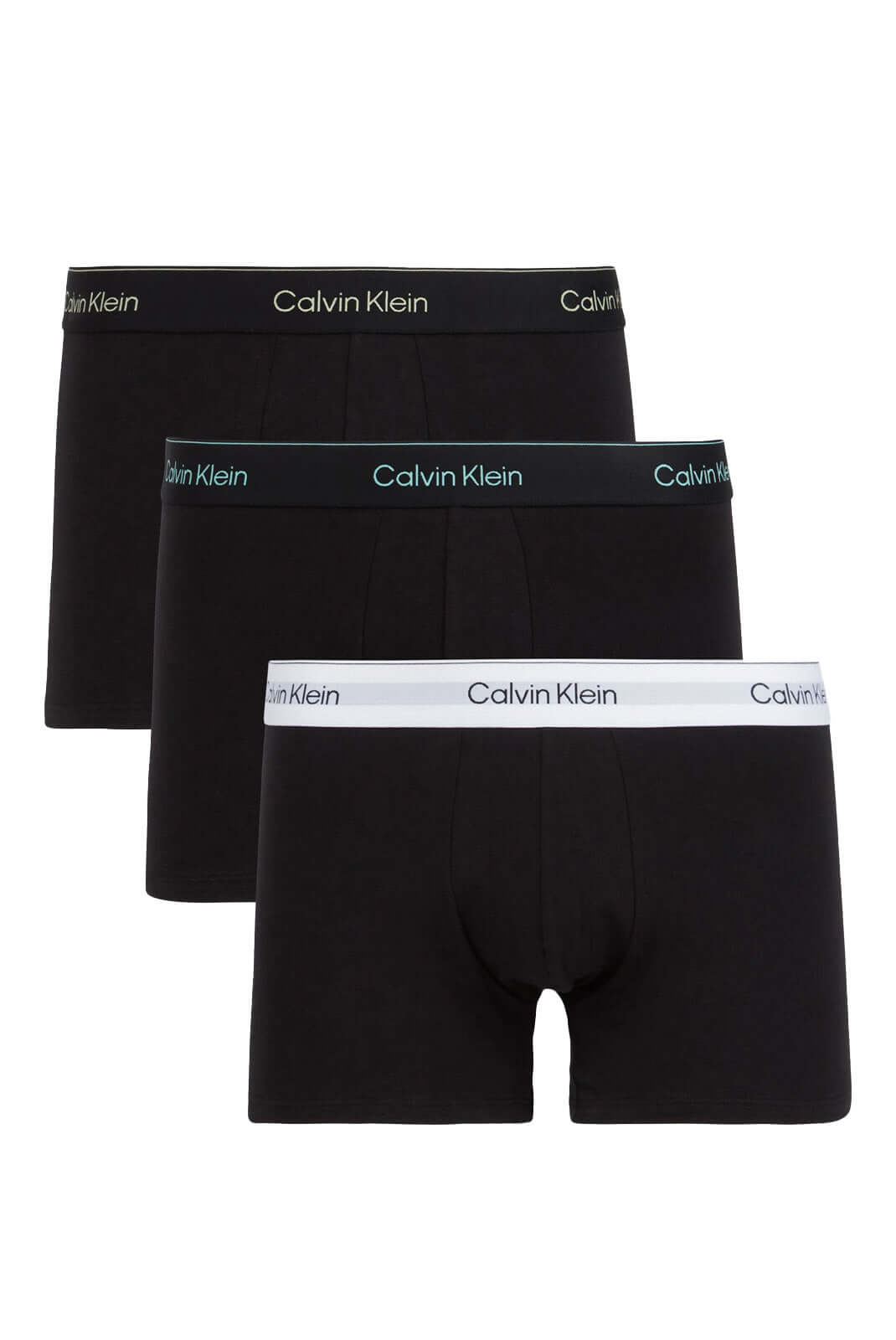 Calvin Klein 3 Pack Trunks - Icon Cotton Stretch, Black Multi Coloured WBS