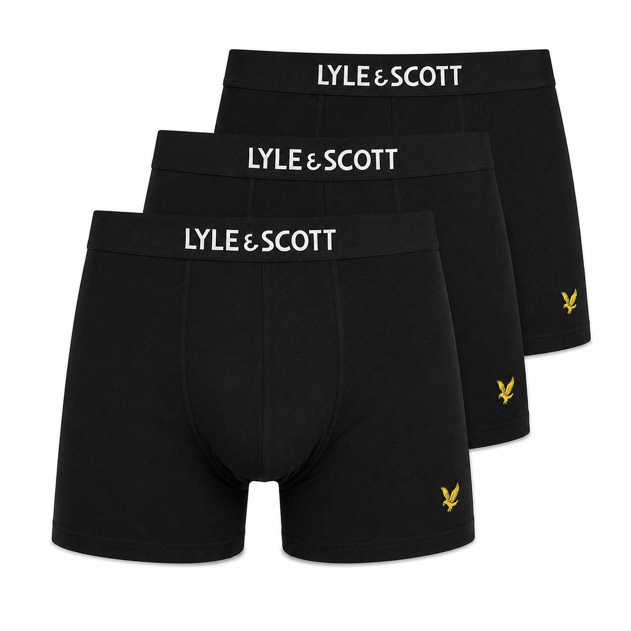 Lyle & Scott Devon Black 3 Pack Trunks LSM20306