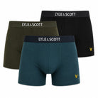Lyle & Scott Devon Deep Lagoon Beetle Black 3 Pack Trunks LSM20307
