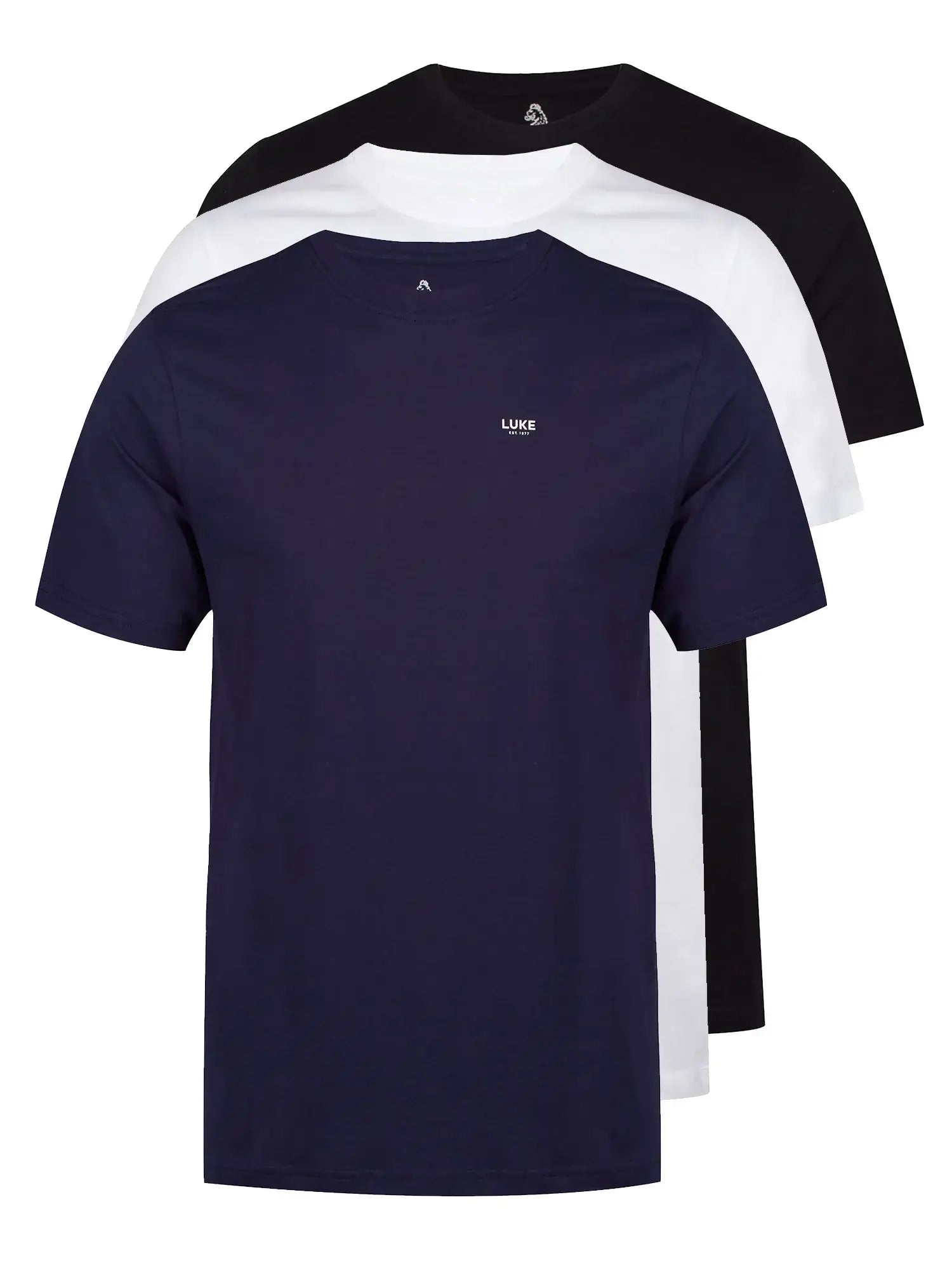 LUKE Magic 3 Pack T-Shirt, Black/White/Navy