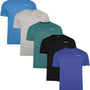 NICCE Mens Mexbo Five Pack T-Shirts Grey/Green/Black/Blue/Navy