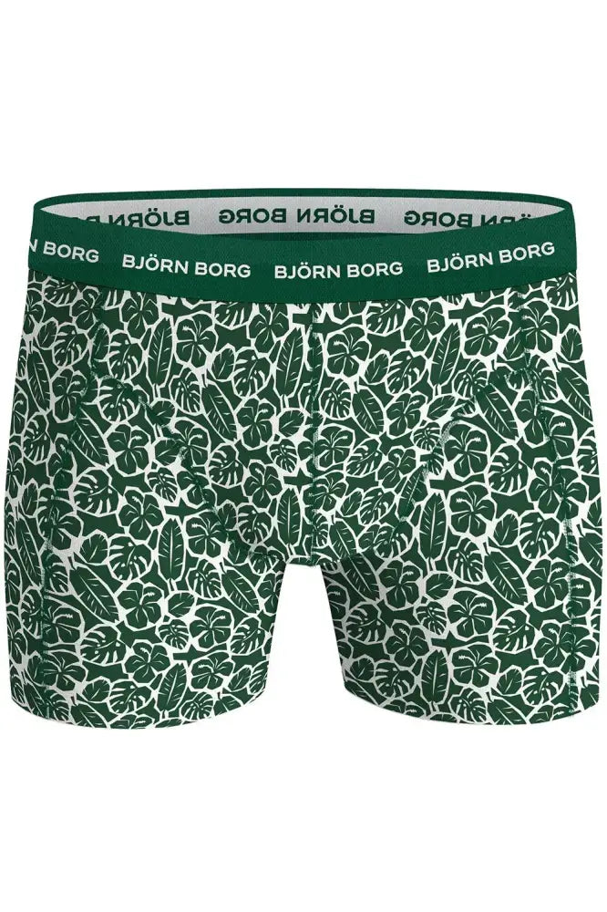 Bjorn Borg Cotton Stretch Boxer 5 pack - Green/Black/Olive/Green Print
