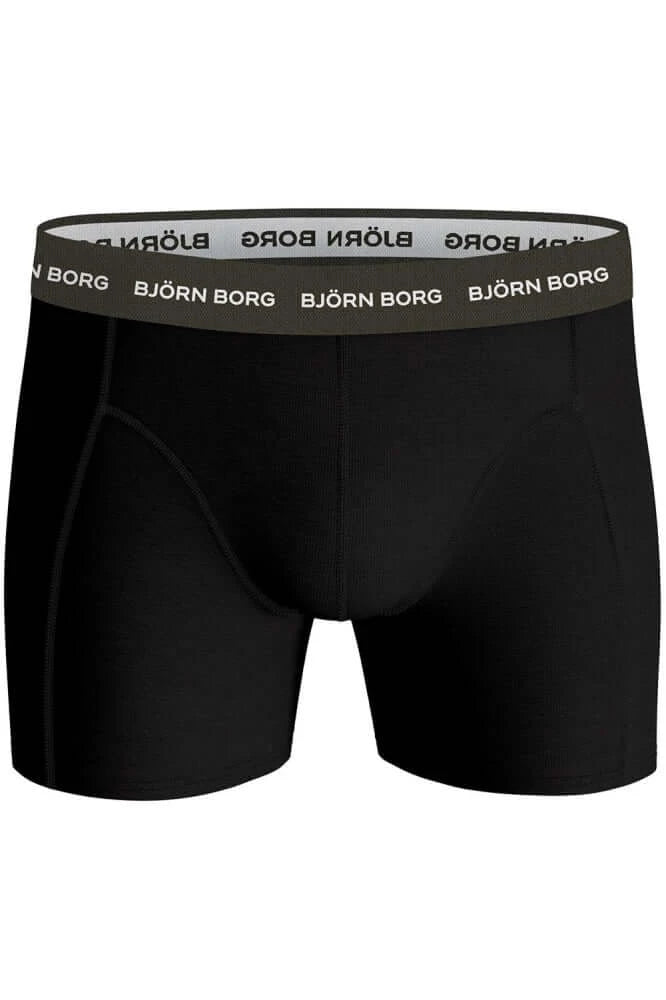 Bjorn Borg Cotton Stretch Boxer 5 pack - Green/Black/Olive/Green Print