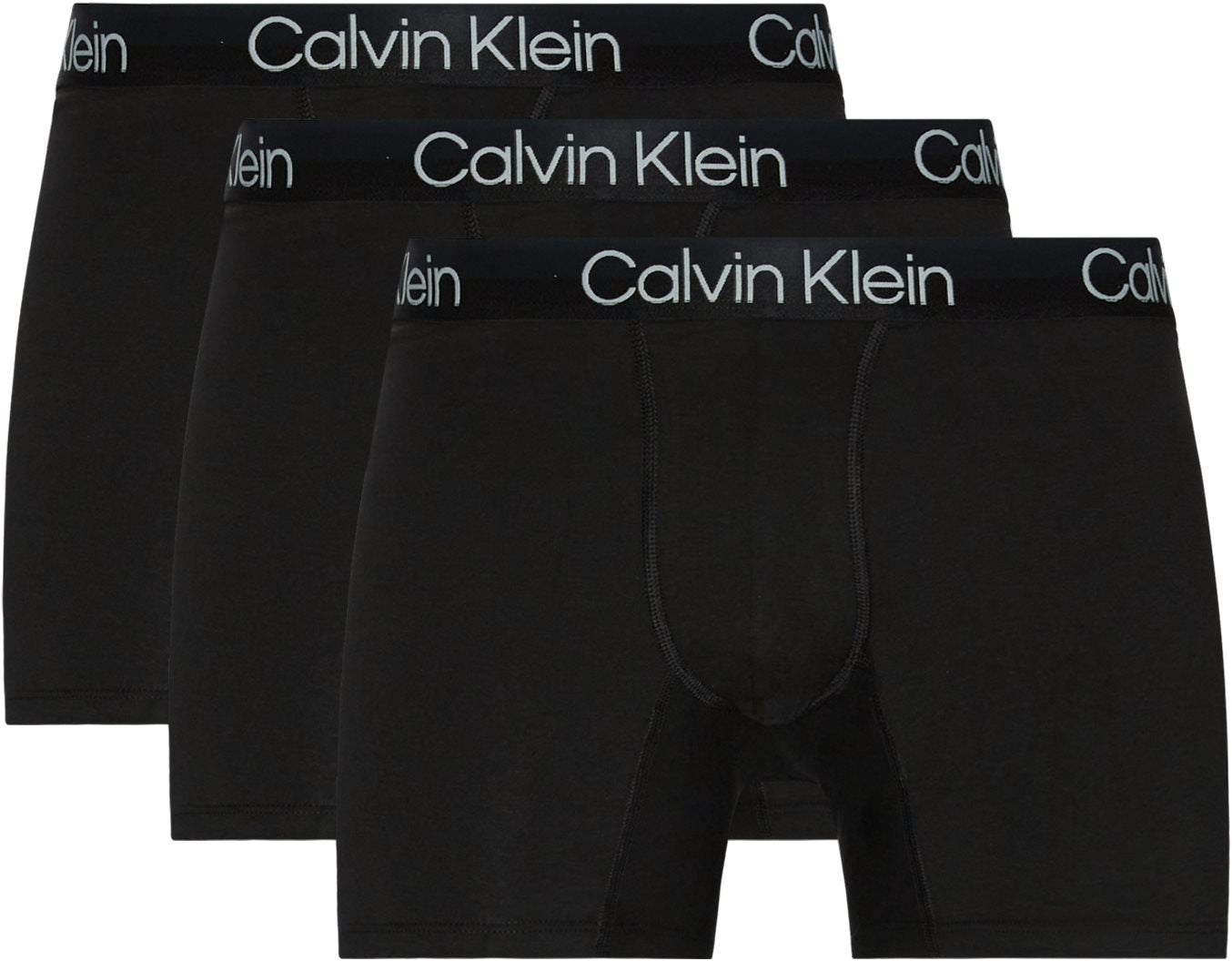 Calvin Klein 3 Pack Modern Structure Boxer Briefs - Black