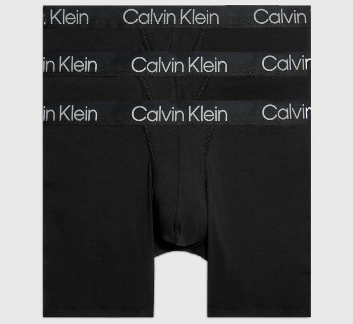 Calvin Klein 3 Pack Modern Structure Boxer Briefs - Black
