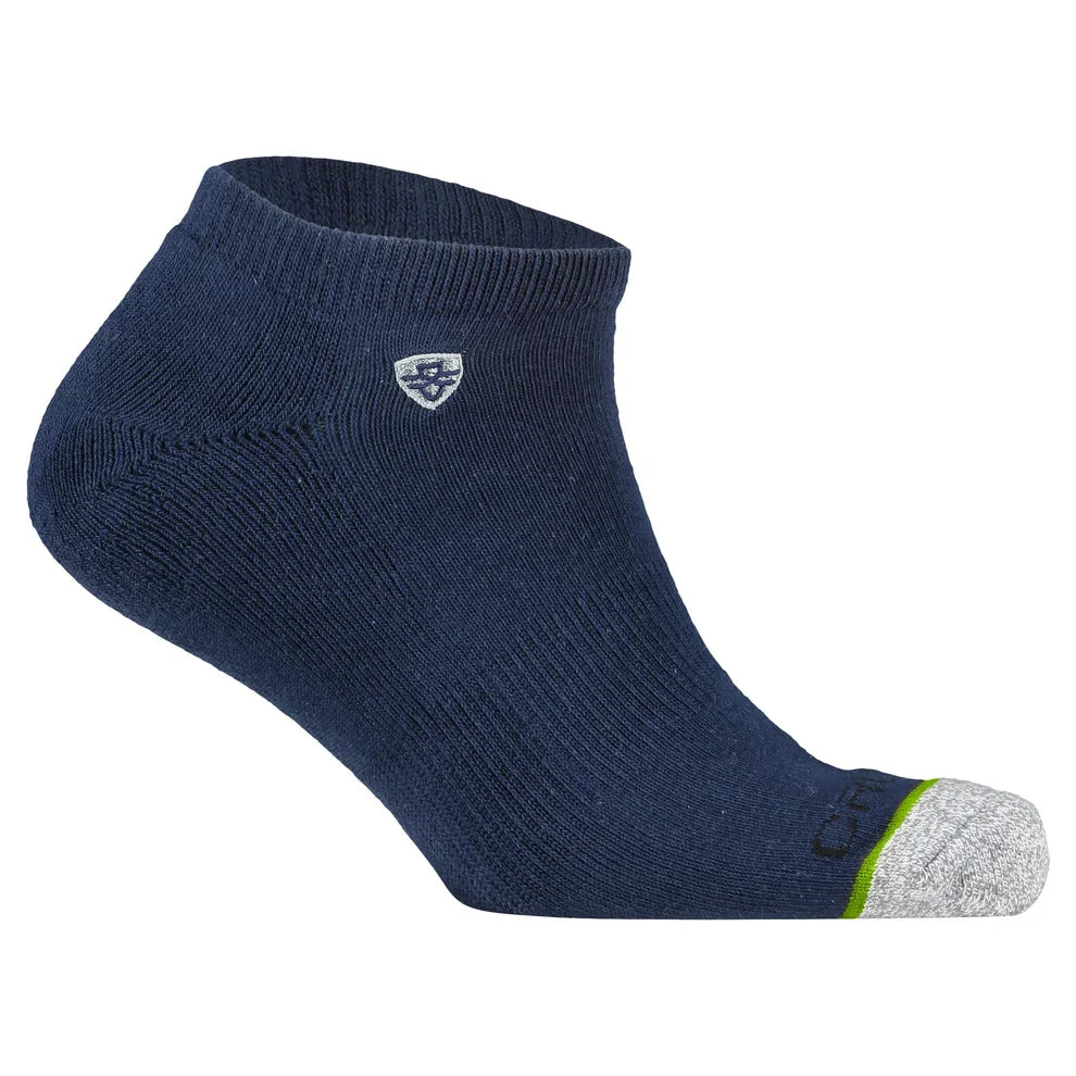 Crossfly Original Men's Low Cut Socks - Navy Marle side view