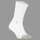 Crossfly Original Men's 12" Crew Socks - White angled product view
