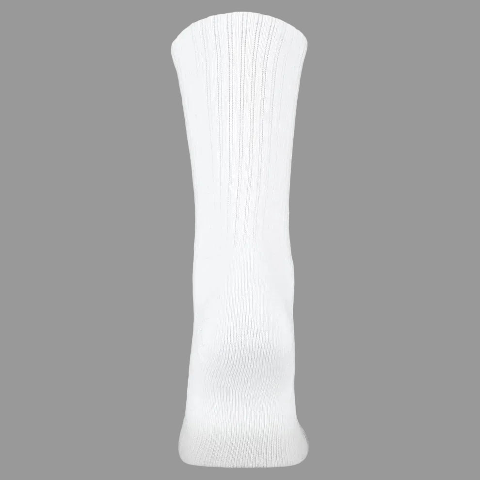 Crossfly Original Men's 12" Crew Socks - White back view