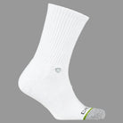 Crossfly Original Men's 12" Crew Socks - White side view