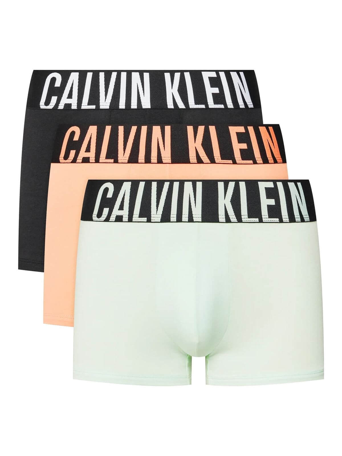 Calvin Klein Underwear 3 Pack Intense Power Cotton Boxers - Papaya Punch/ Black/ Moonlight
