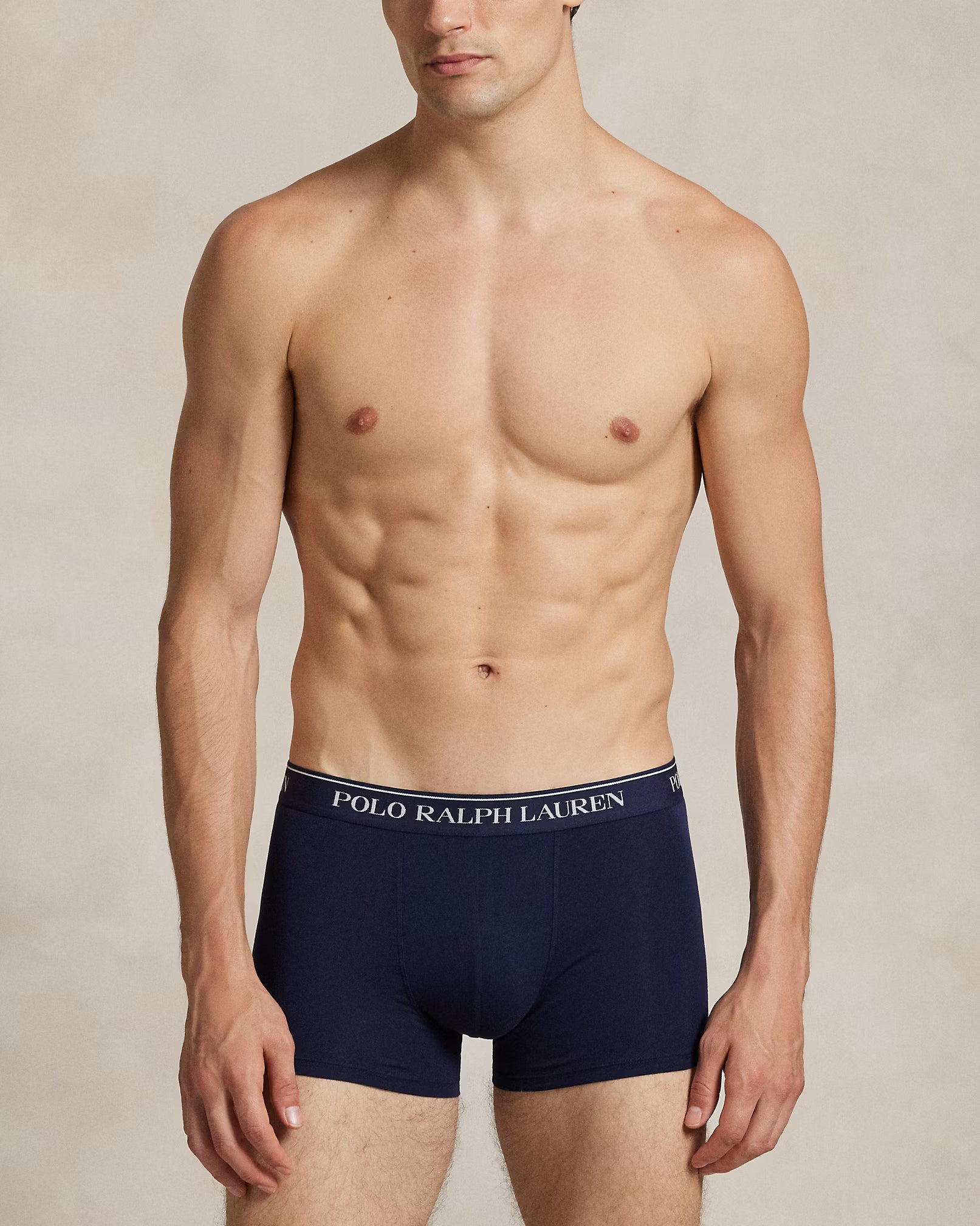 Polo Ralph Lauren Classic Stretch Cotton Trunks 3-Pack – Red AOP / White / Navy