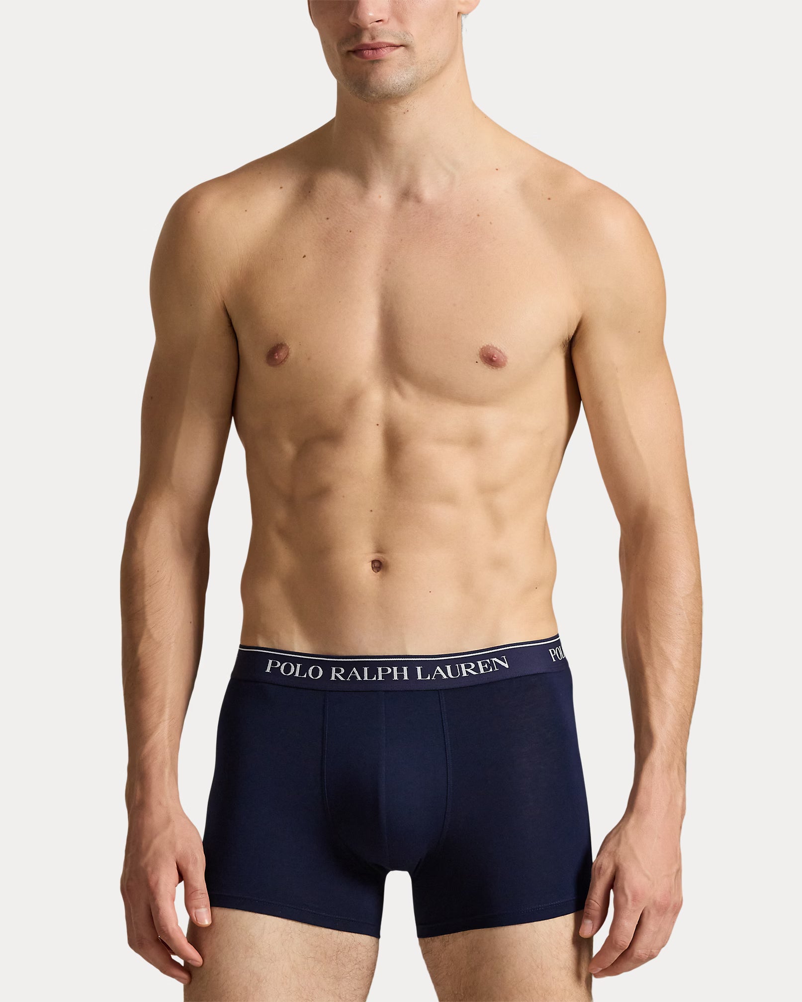 Polo Ralph Lauren Classic Stretch Cotton Trunks 3-Pack, Desert Rose AOP / Blue / Navy