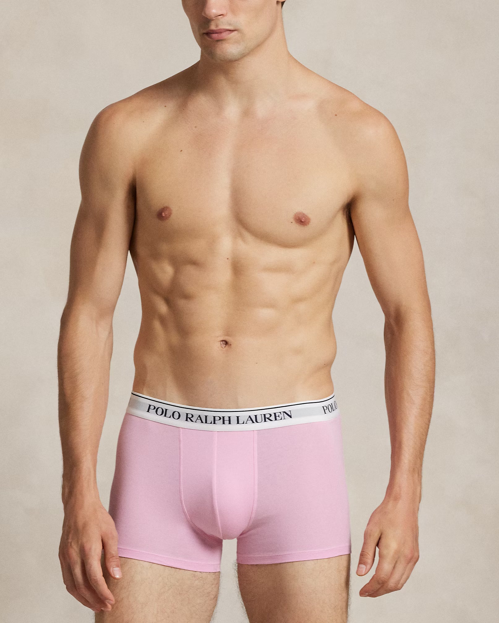 Polo Ralph Lauren Classic Stretch Cotton Trunks 3-Pack, Yellow / Pink / Navy