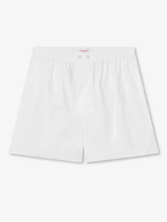 Derek Rose Men's Classic Fit Boxers - Savoy Cotton White