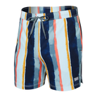 Saxx Oh Buoy 2N1 Stretch Swim Trunk 5" with liner - Stripe Blue