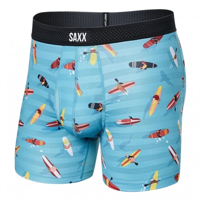 Saxx Underwear DROPTEMP™ Cool Mesh 1 Pack Boxer Briefs Fly-Paddlers / –  Trunks and Boxers