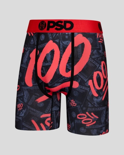 PSD All 100 Men’s 7" Performance Boxer Briefs – Black/Red Multi - image 1