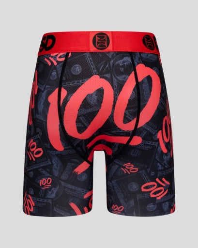 PSD All 100 Men’s 7" Performance Boxer Briefs – Black/Red Multi - image 4
