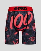 PSD All 100 Men’s 7" Performance Boxer Briefs – Black/Red Multi - image 2