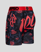 PSD All 100 Men’s 7" Performance Boxer Briefs – Black/Red Multi - image 3