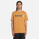 Timberland Kennebec River Linear Logo men's T-shirt Wheat Boot - front