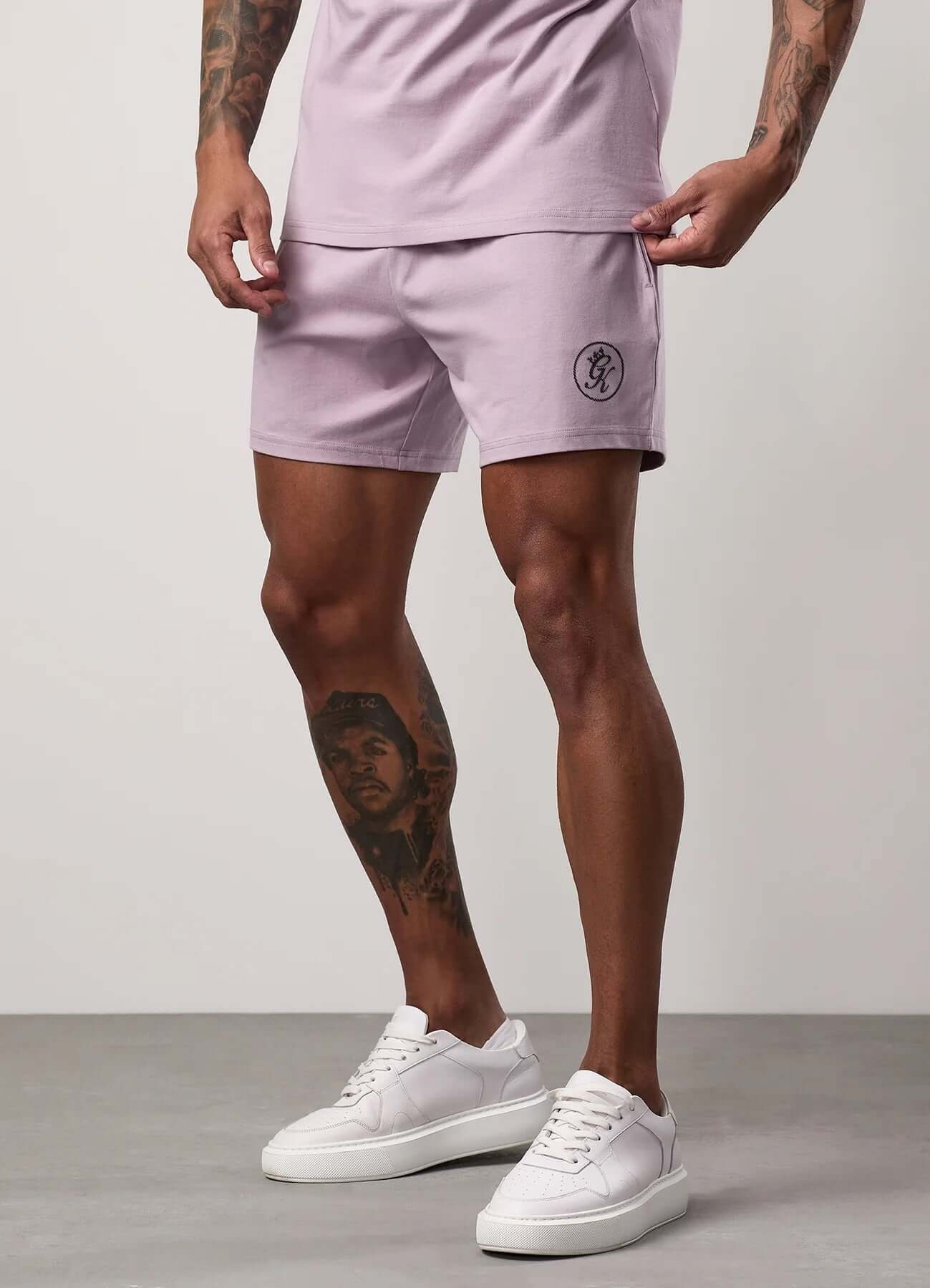 Gym King Pro Logo V2 Jersey Short - Lilac Smoke