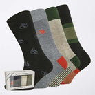 Scotch & Soda Men’s 4 Pack Half Terry Crew Socks Gift Box – Grey