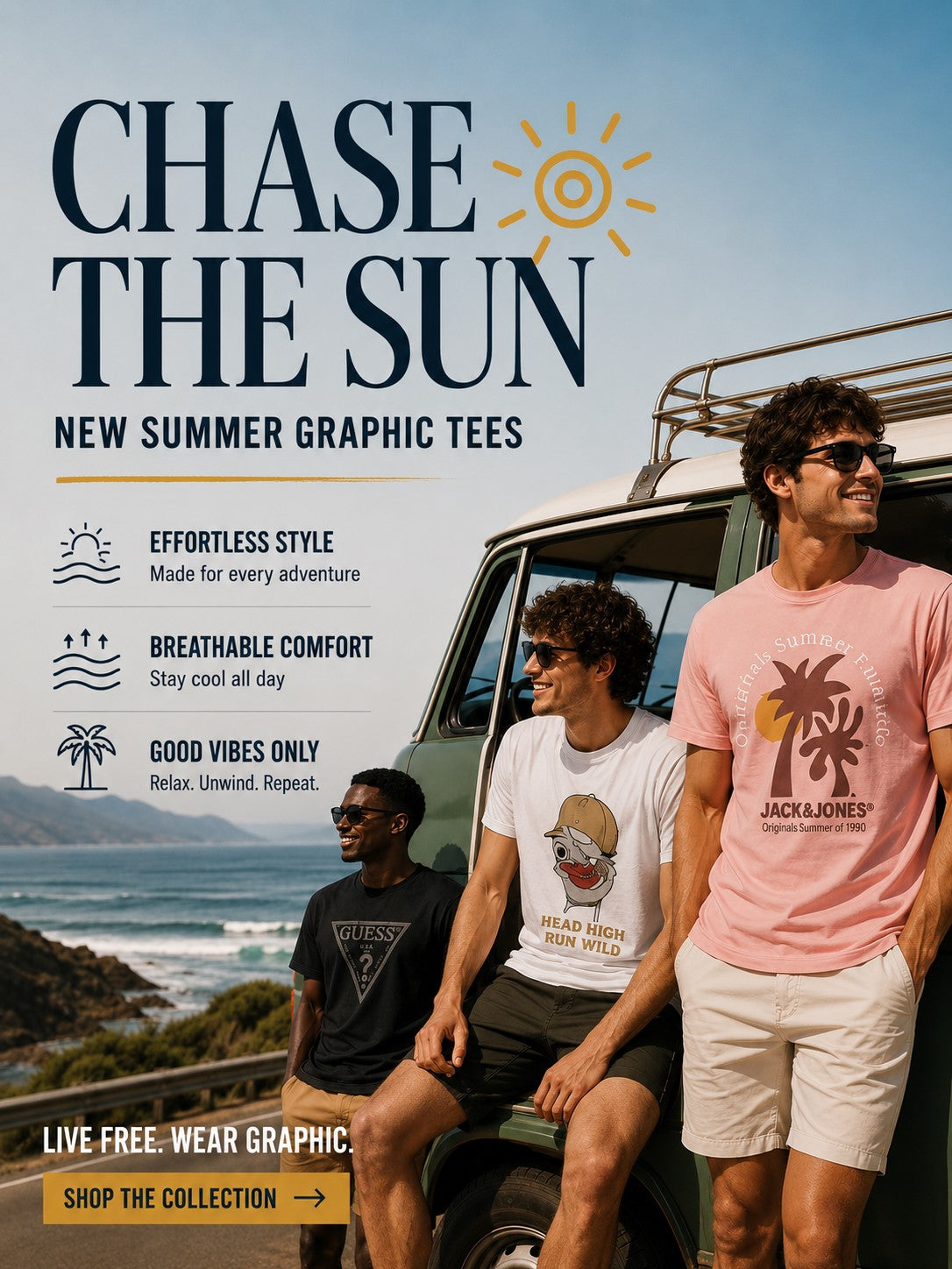 Men’s summer print T-shirts – graphic tees for holidays and casual wear