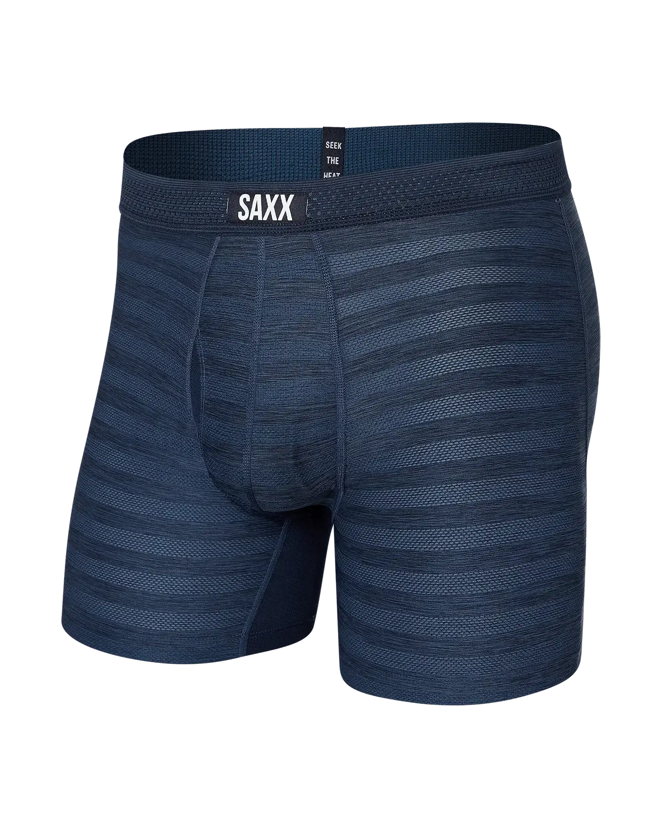 Saxx Underwear DropTemp® Cooling Mesh Performance Boxer Briefs- Dark Denim Heather