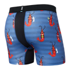 Saxx Underwear DROPTEMP™ Cool Mesh 1 Pack Boxer Briefs Shrimp Cocktail- Navy